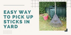 Easy way to pick up sticks in yard