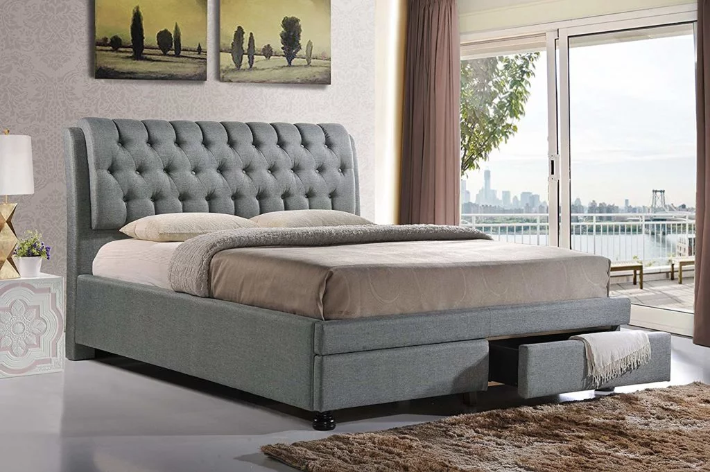 Bed with drawers
