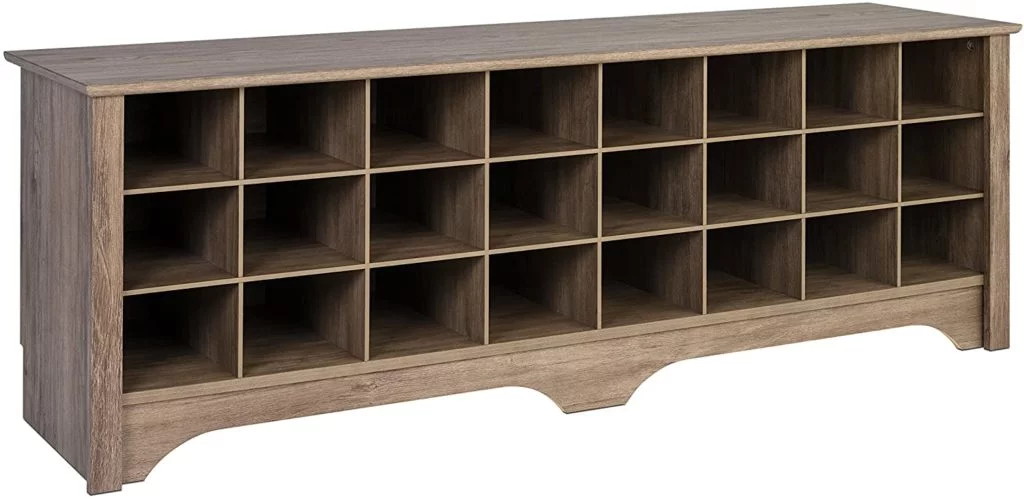 Prepac 24-Pair Shoe Storage Cubby Bench