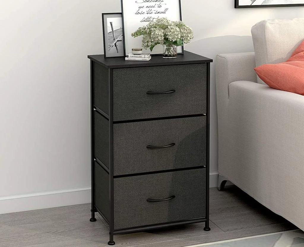 Nightstand with 3 drawers for storage