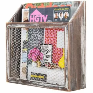 Wooden basket shelf