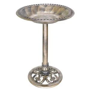 Metal bird bath for the garden