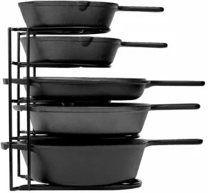 Metal rack for skillets